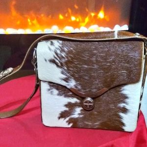 🤎Genuine Leather/Cowhide over the shoulder purse🤎